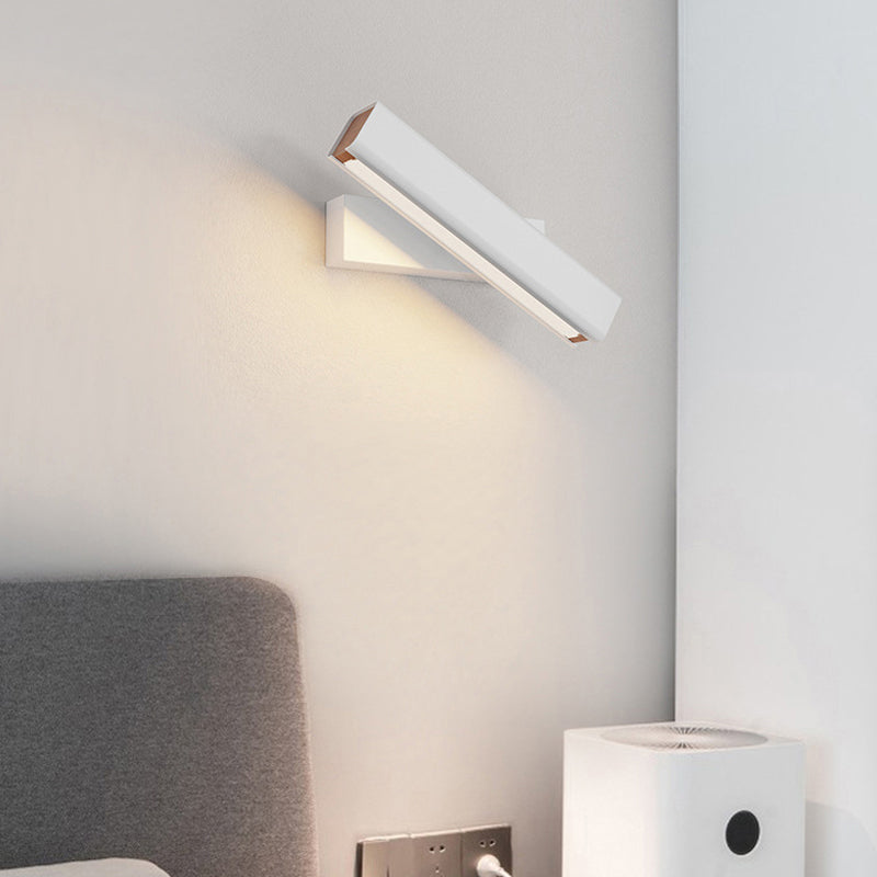 Arisha Modern Modern LED Wandleuchte Innen Drehbar Rechteckig Metall/Holz Wohnzimmer