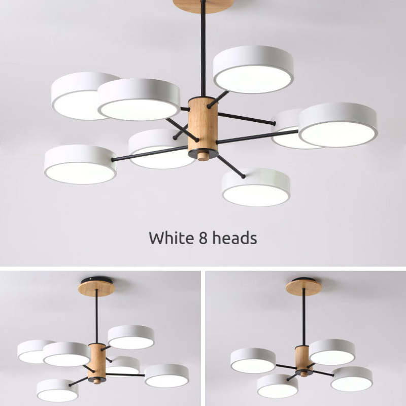 Arisha Modern Kronleuchter Geometrische Wohnzimmer, Metall Holz, 3 Farben-Letslighting