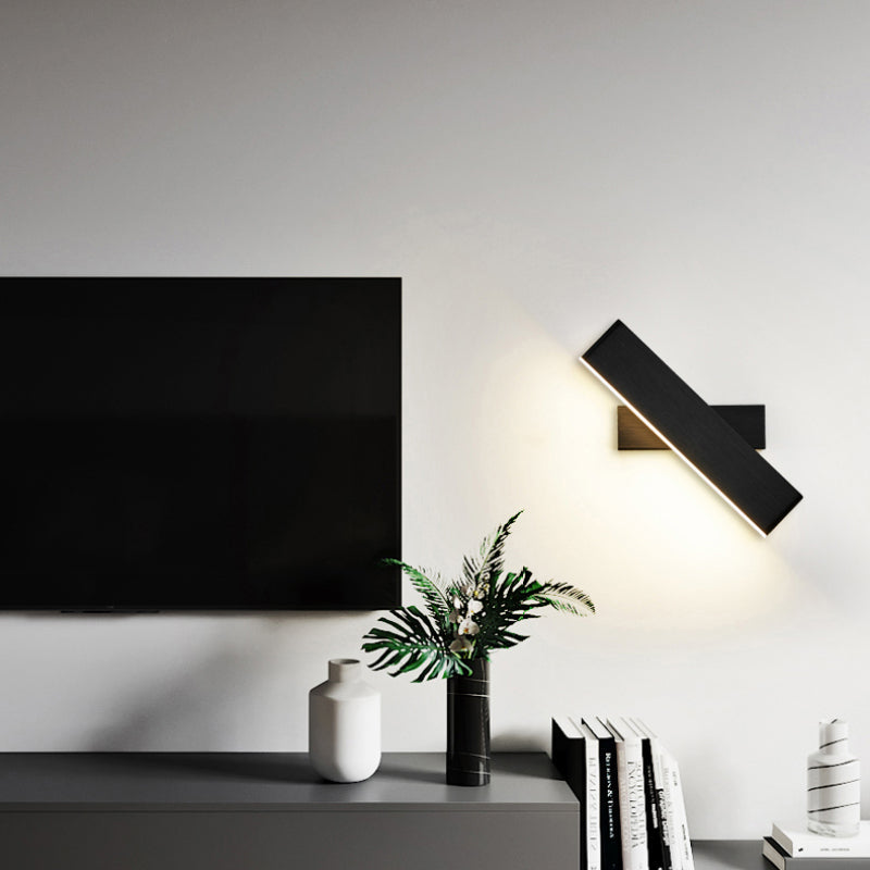 Arisha Minimalistische LED Wandleuchte Schwarz/Gold/Braun Schlafzimmer Metall