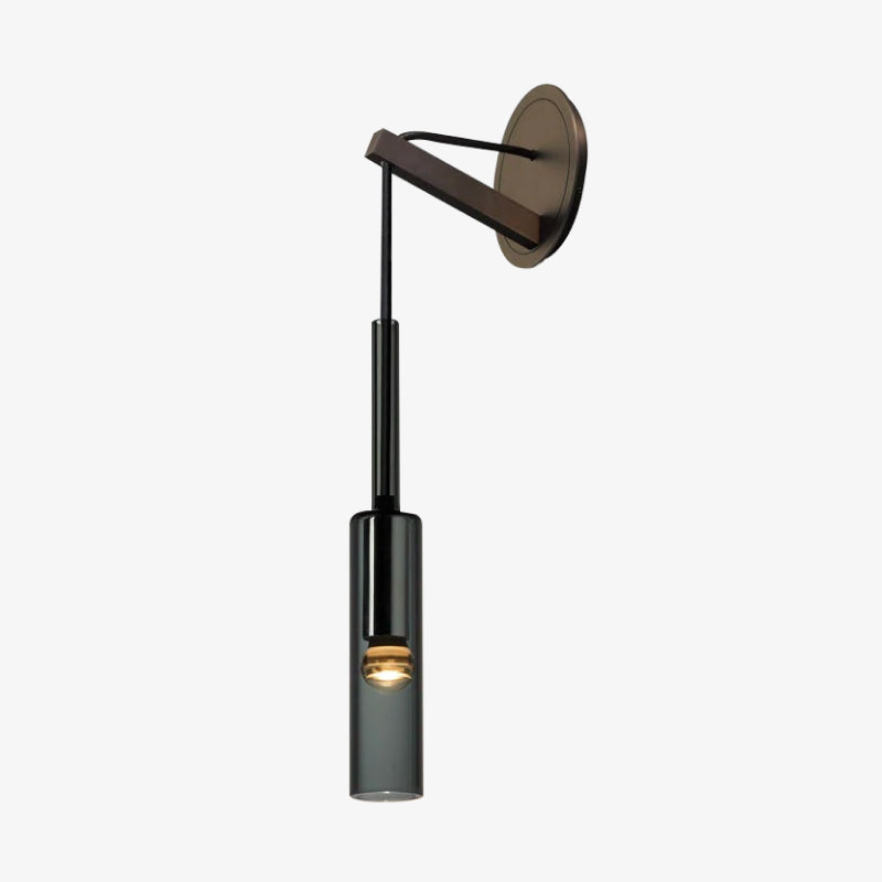 Arisha Modern LED Wandleuchte Schwarz Schlafzimmer/Bad Glas Metall-Letslighting