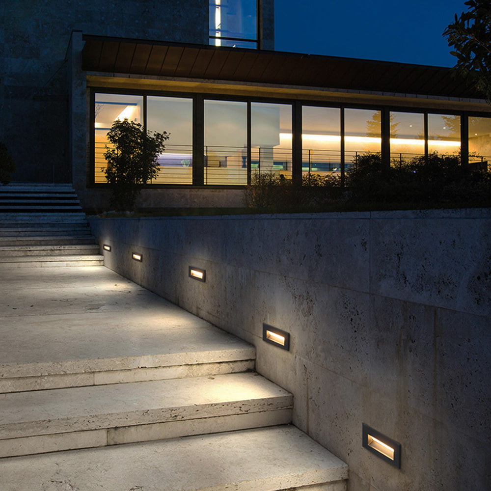 Ray Modern LED Rechteckig Außenwandleuchte Metall Acryl Garten Flur