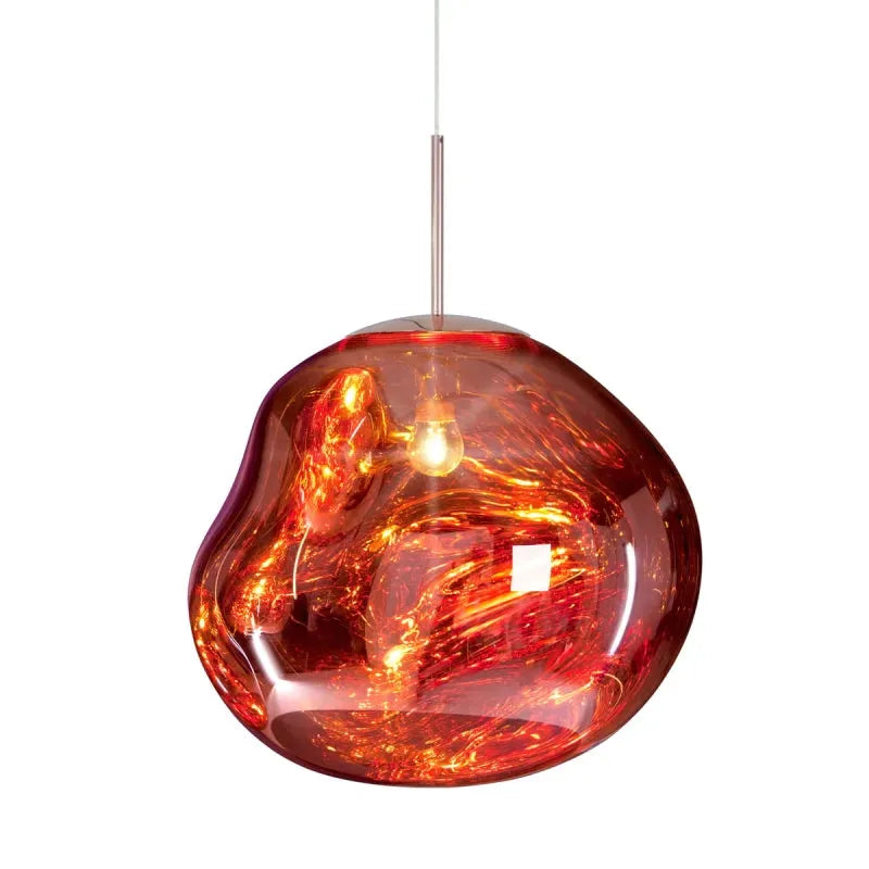 Valentina Melt Glas Pendelleuchte in Lavaoptik