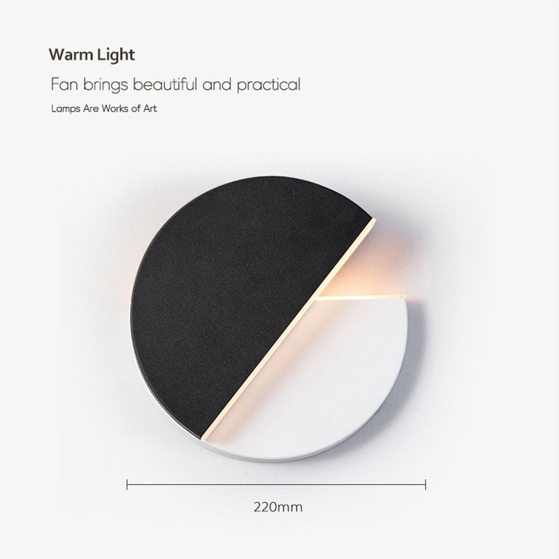 Drehbare Wandleuchte Schwarz/Weiß LED für Schlafzimmer & Wohnzimmer