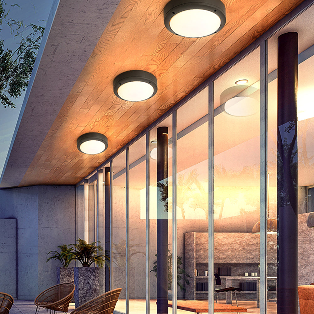Ray Modern LED Außenleuchte Geometrie Schwarz Flur/Garten/Balkon Metall&Acryl