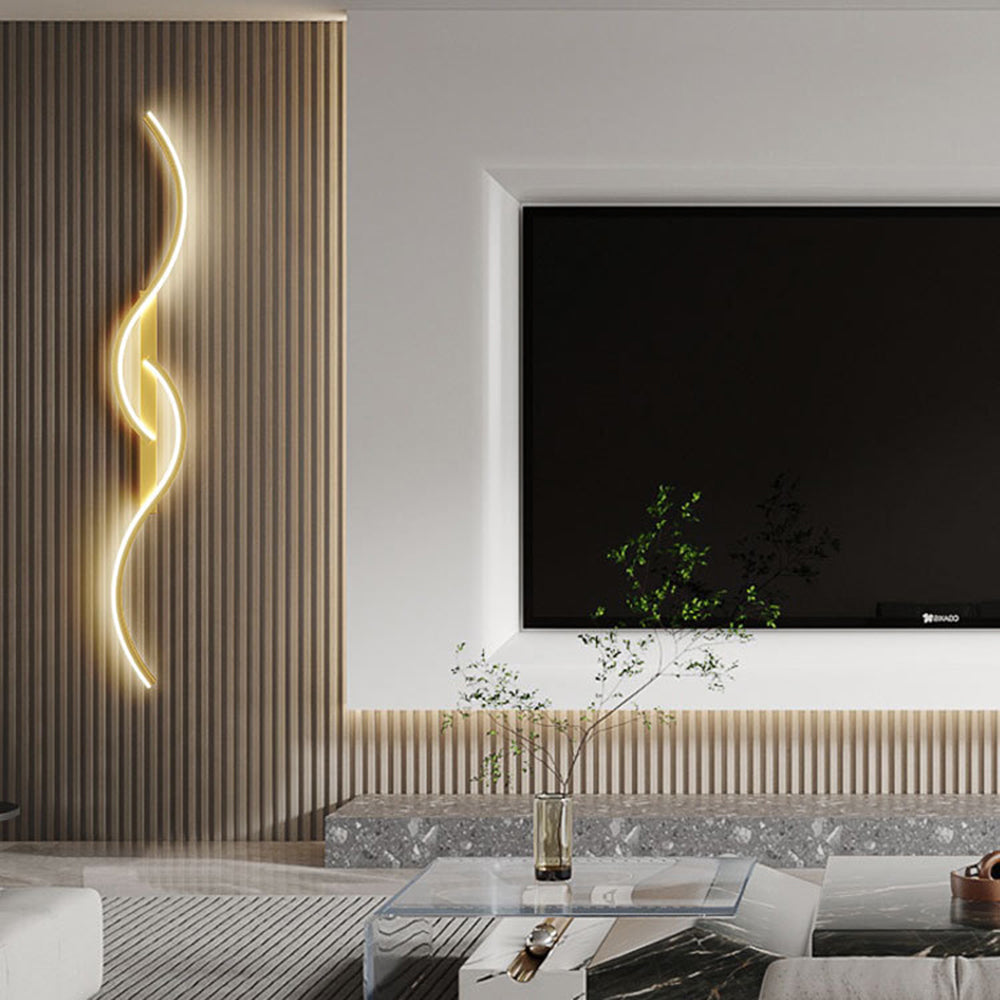 Arisha Modern LED Wandleuchte Innen  Linear Schwarz/Weiß