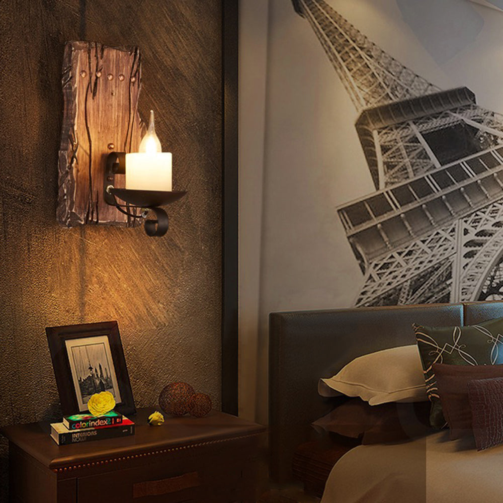 Epoch Moderne LED Wandleuchte Holz/Metall Wohnzimmer/schlafzimmer