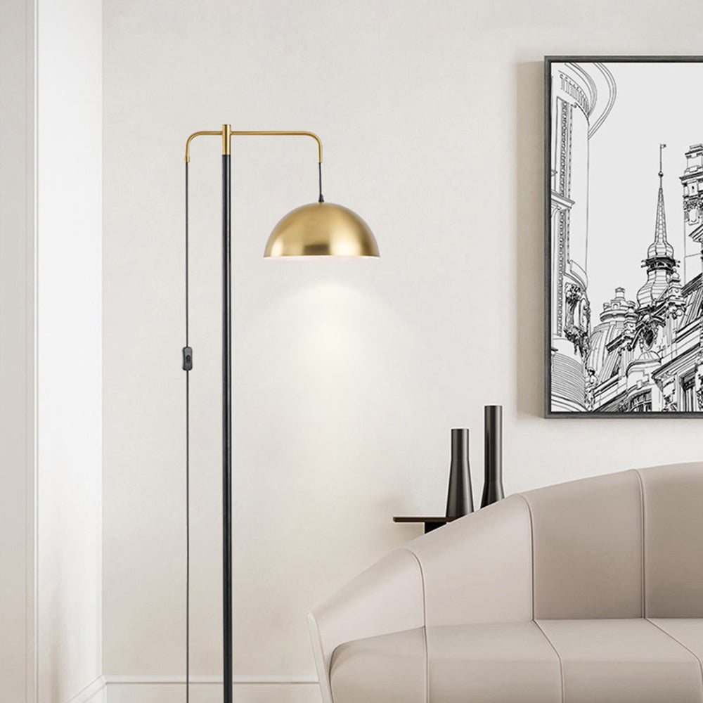 Arisha Modern LED Stehlampe Gold Wohn/Arbeits/Schlafzimmer Metall