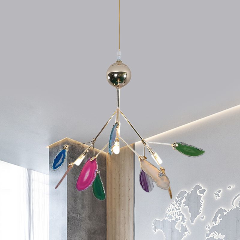 Aria Zeitgenoss Pendelleuchte Zweigform Schlafzimmer/Esszimmer Blau Metall