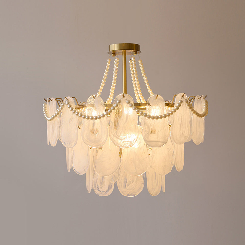Kristy Vintage LED Kronleuchter Kerze Gold Esstisch/Schlaf/Wohnzimmer Metall Glas