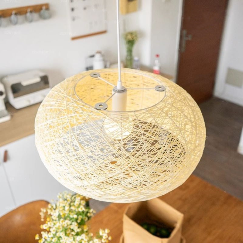 Ritta Design Nest Metall Rattan LED Pendelleuchte Esszimmer Schlafzimmer-Letslighting