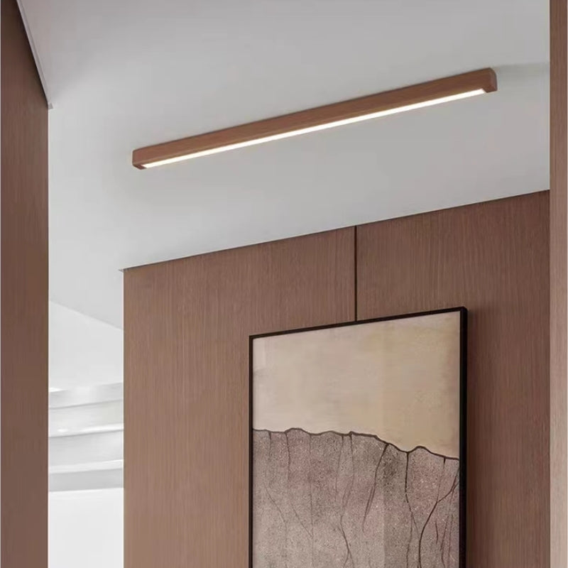 Arisha Modern Linear LED Deckenleuchte Holz Schlaf/Wohnzimmer