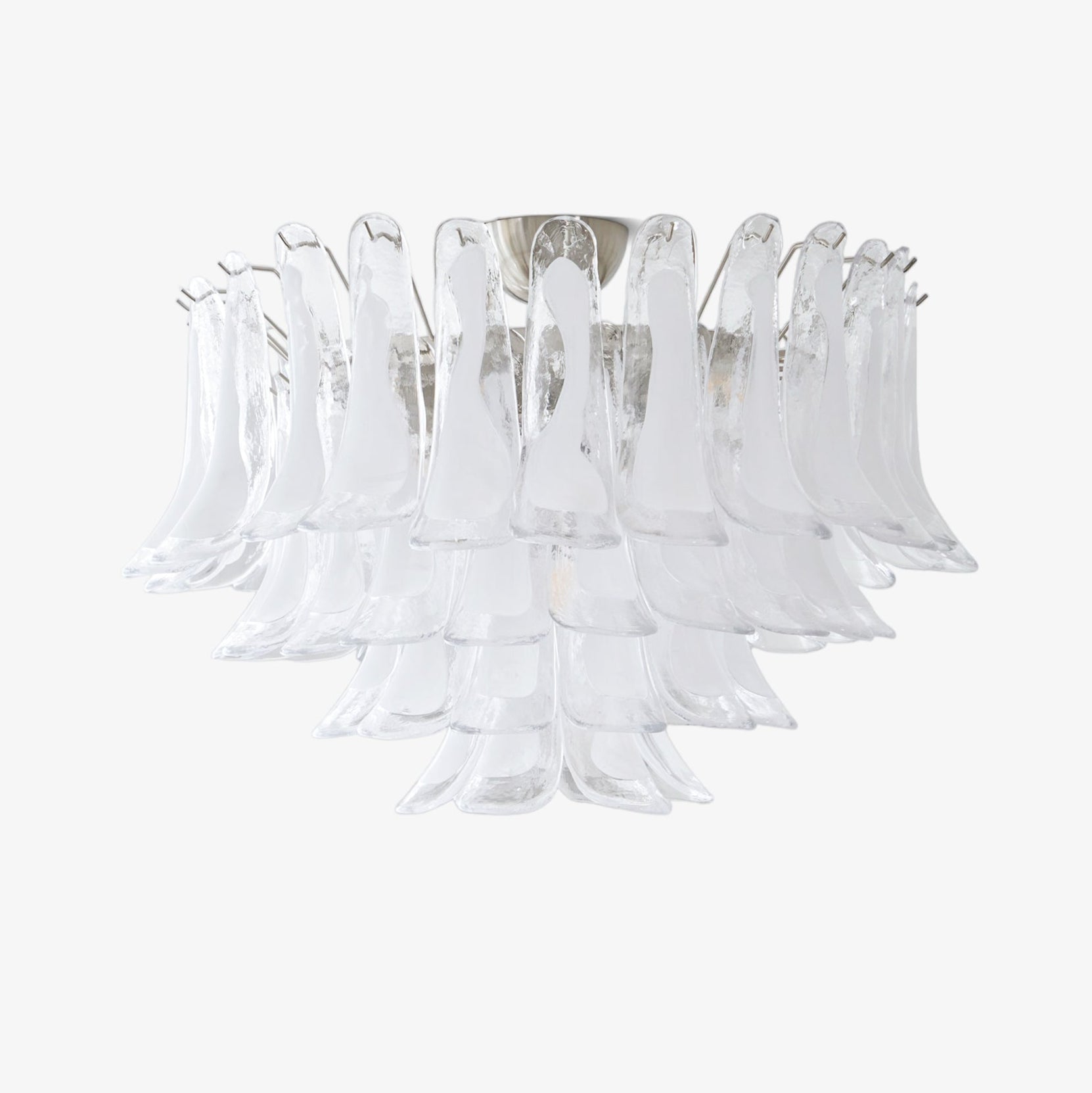 Aurora Ceiling Lamp Clear Glass Wave Layered Elegant - Neutralighting