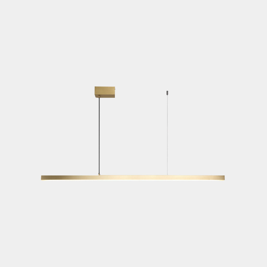 Pendelleuchte Messing Linear Dimmbar LED, Schwarz / Gold