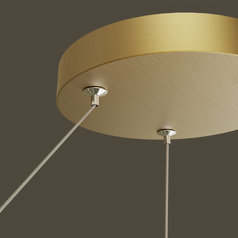 Arisha Modern Ring Linear LED Pendelleuchte Gold/Schwarz Wohn/Schlaf/Esszimmer Kupfer&Kieselgel