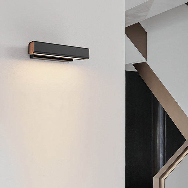 Arisha Modern Modern LED Wandleuchte Innen Drehbar Rechteckig Metall/Holz Wohnzimmer