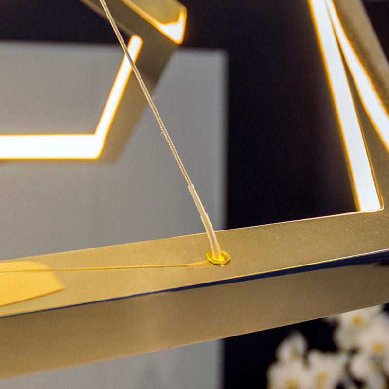 Arisha Modern Design LED Pendelleuchte Gold Wohn/Ess/Schlafzimmer Metall