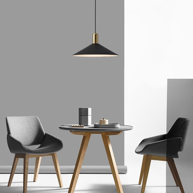 Aria Nodic  Pendelleuchte Kegel Schwarz/Gold/Weiß Esstisch