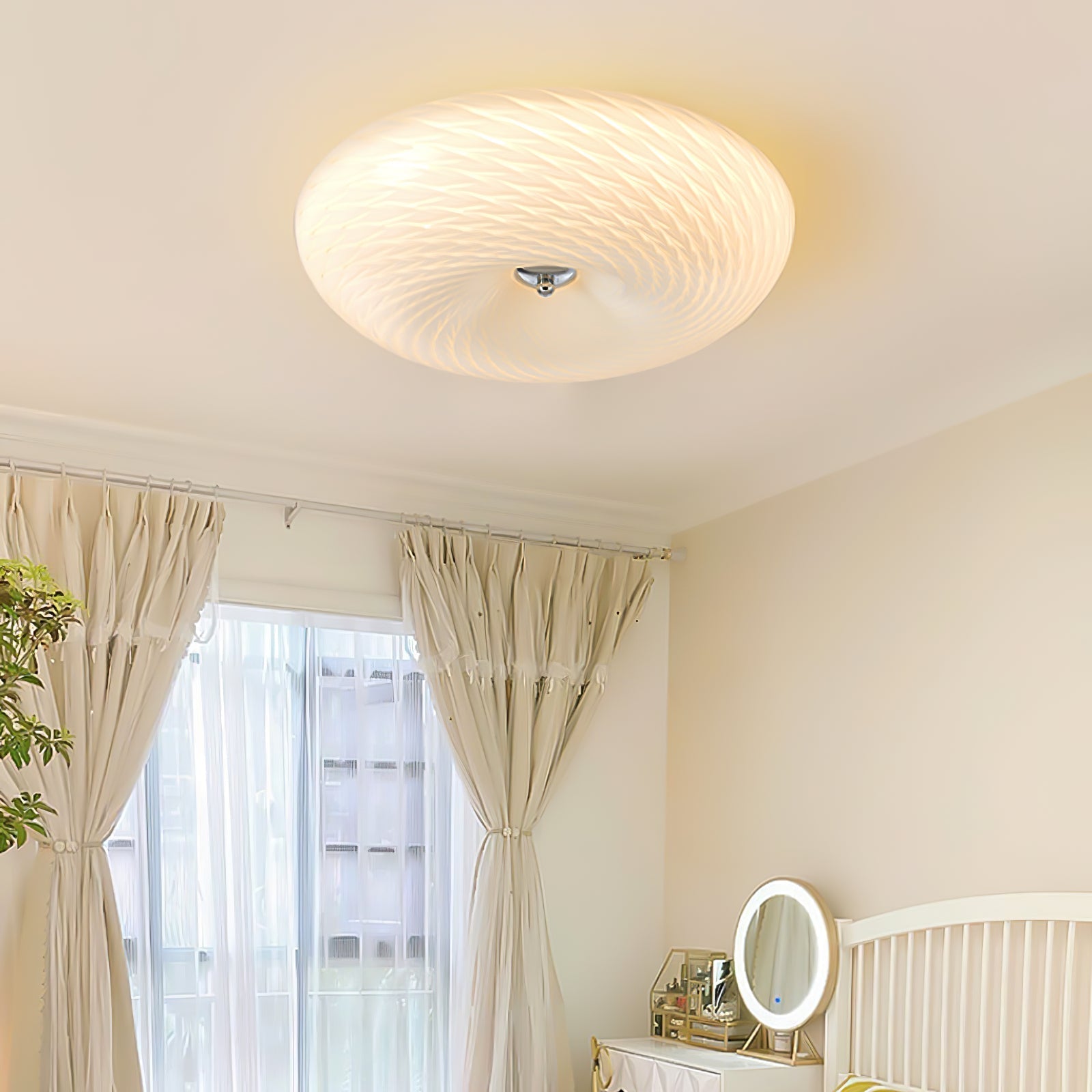 Comarion Moderne Minimalistische Kunstglas-Deckenleuchte-Letslighting