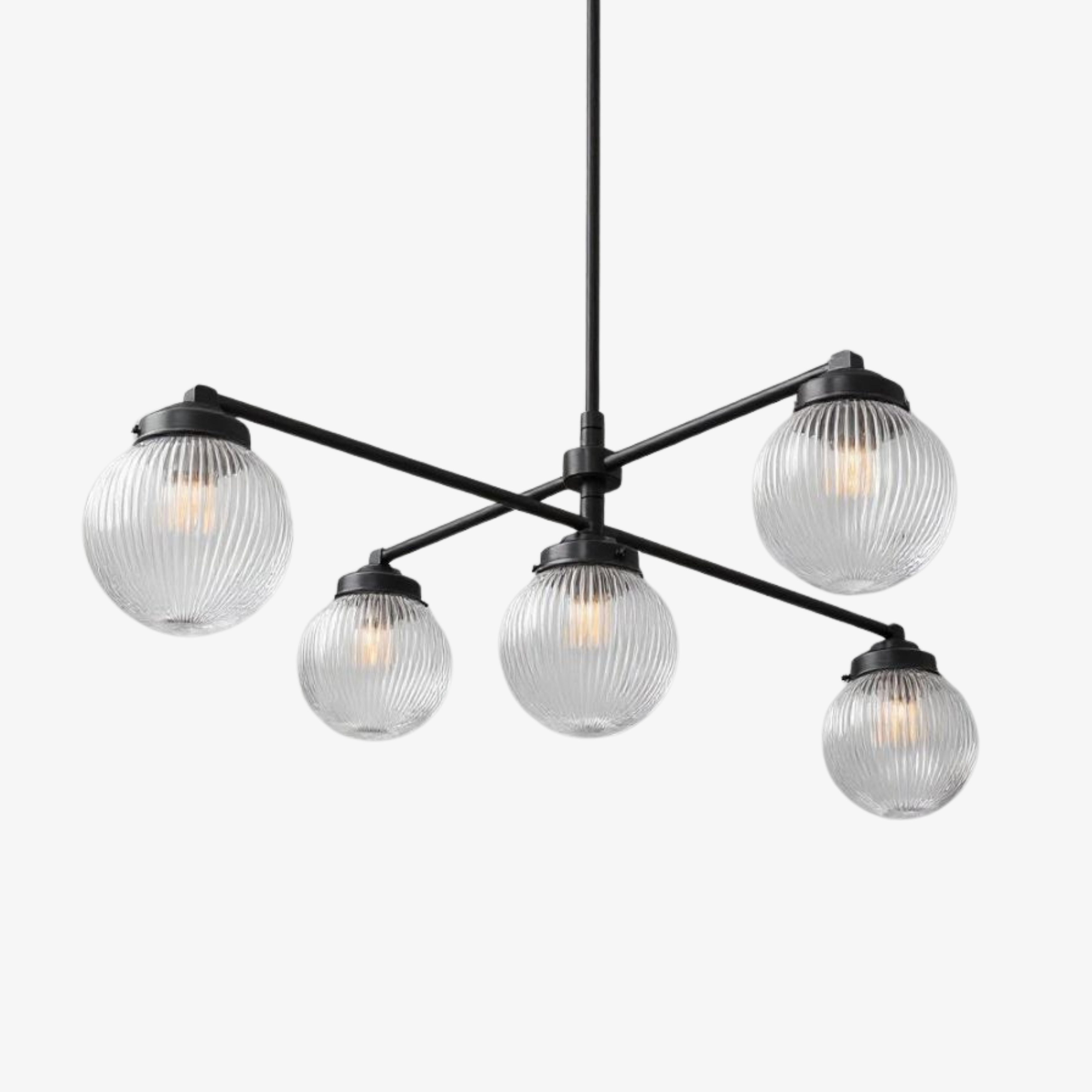 Glorica Glass Elegante Pendelleuchte im Mid-Century-Stil – Moderne Beleuchtung für das Esszimmer