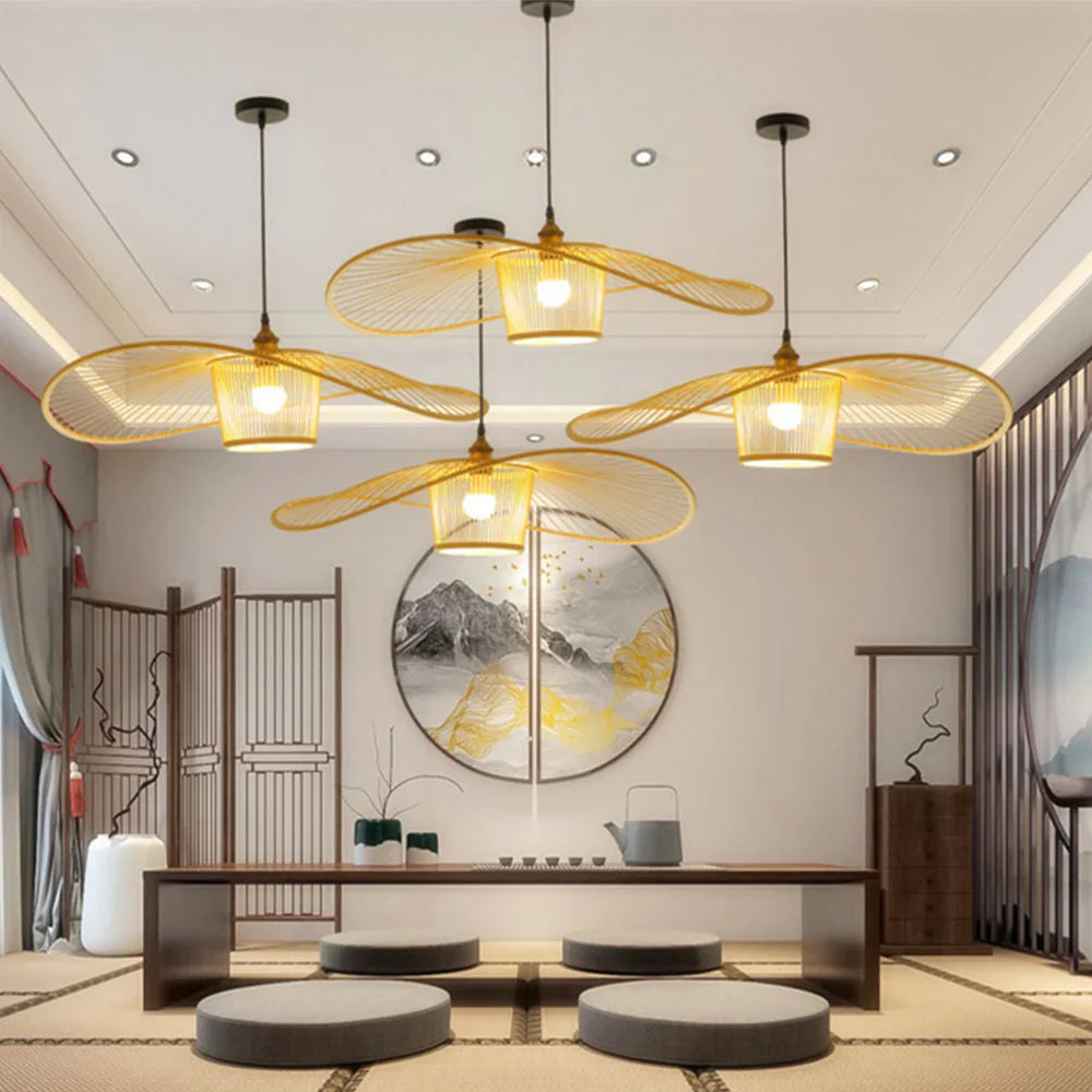 Ritta Modern LED Pendelleuchte Bambus Wohn/Esszimmer-Letslighting