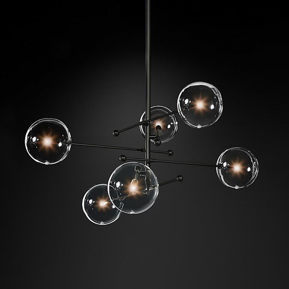 Valentina Luxus  Pendelleuchte Wohnzimmer/Esszimmer Schwarz Glas