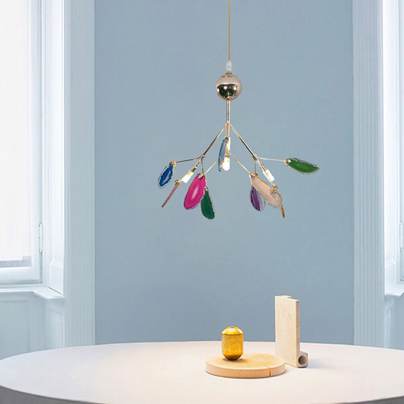 Aria Zeitgenoss Pendelleuchte Zweigform Schlafzimmer/Esszimmer Blau Metall