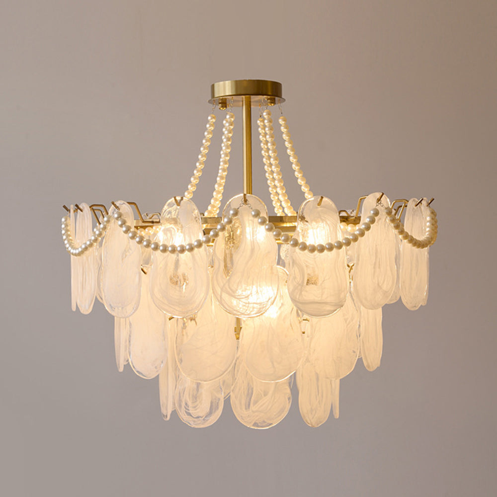 Kristy Vintage LED Kronleuchter Kerze Gold Esstisch/Schlaf/Wohnzimmer Metall Glas