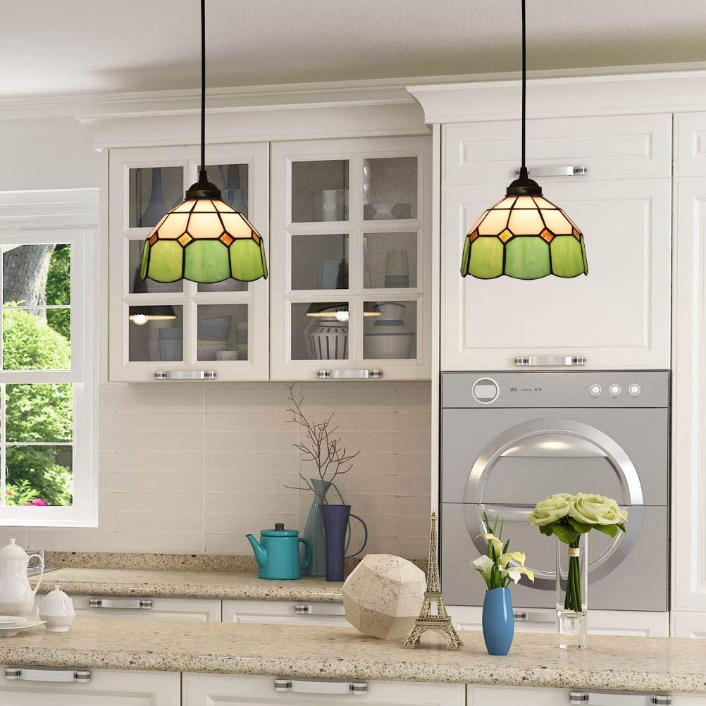 Arisha Kuppel Schatten Europäische Pendelleuchte Buntglas Wohnzimmer