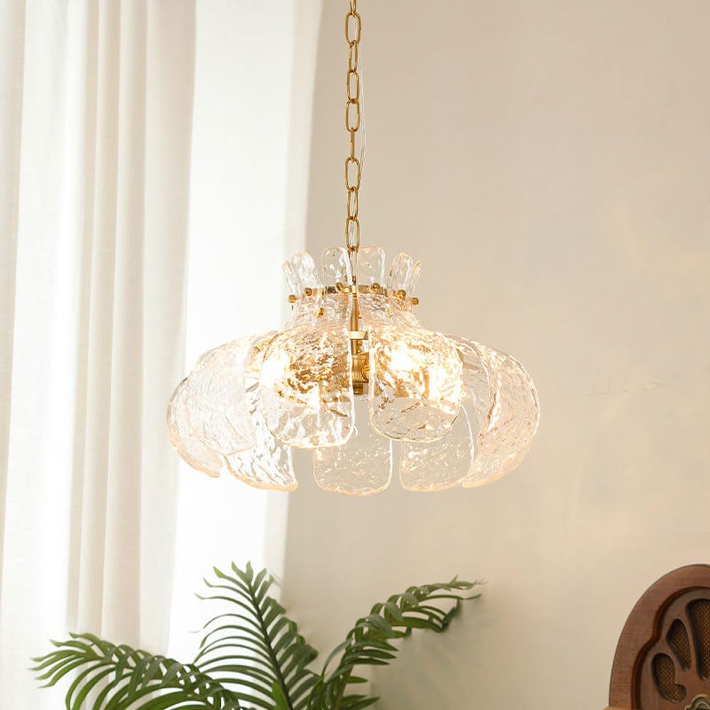 Arisha Modern Birne Form Kronleuchter Eis Schmelzen Glas Schlafzimmer