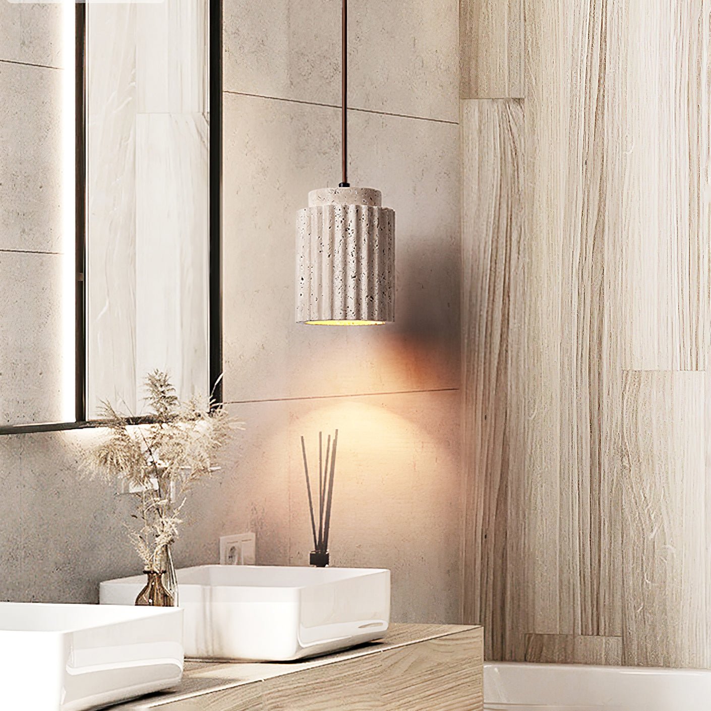 Mysolel Travertine Pendant Light - Neutralighting