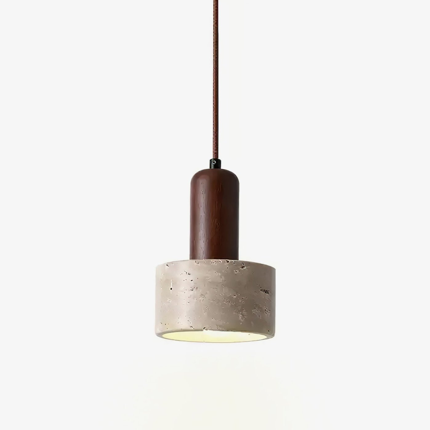 Ilshaa Dual-Material Travertine Pendant Light - Letslighting