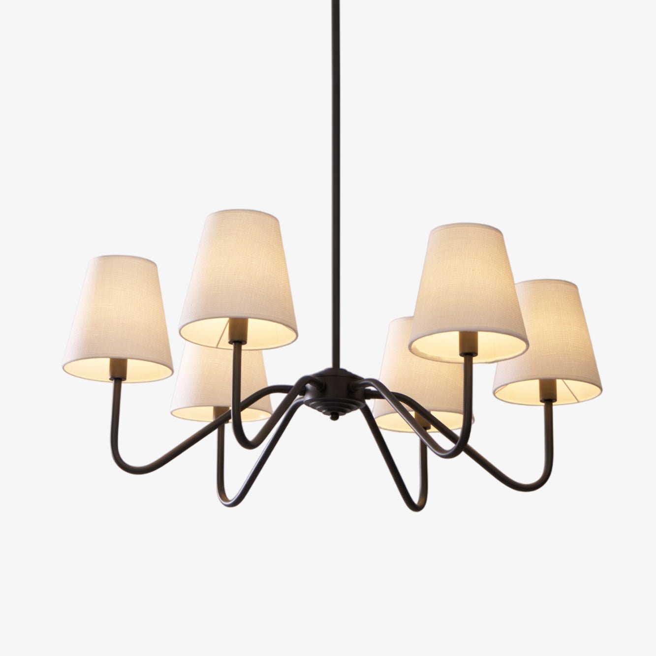Aurvarira Lumos Klassischer Kronleuchter aus Schwarzem Stoff-Letslighting