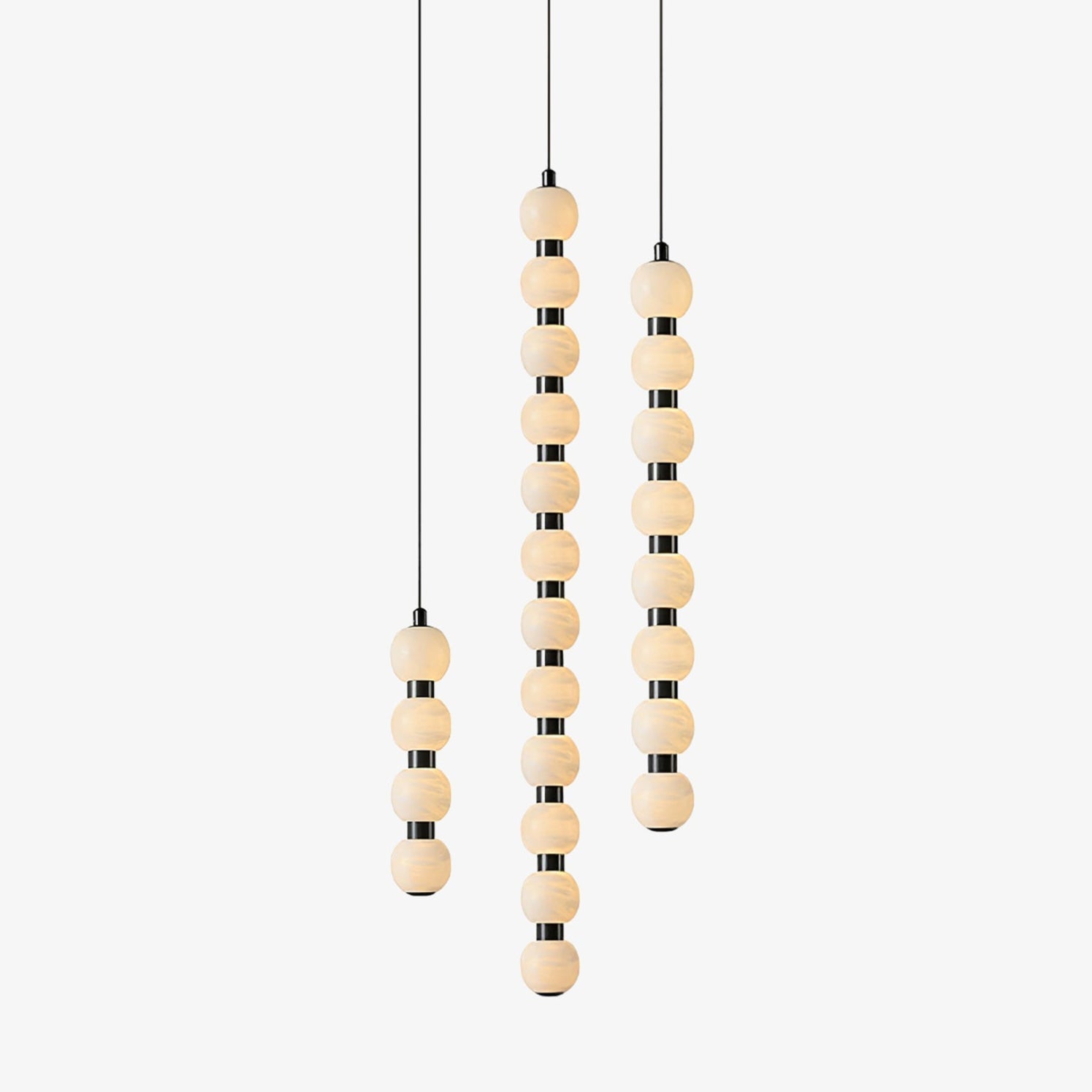 Lyra Modern Alabaster Pendant Light Staircase - Neutralighting