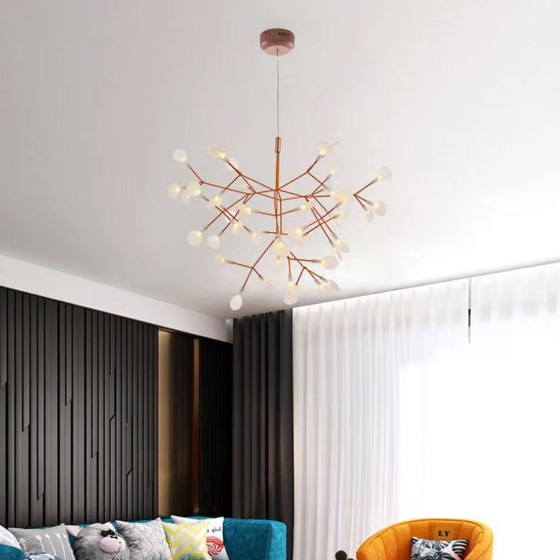 Lior Einzigartiger Sputnik-Kronleuchter im Art-Déco-Stil mit Glühwürmchen-Optik