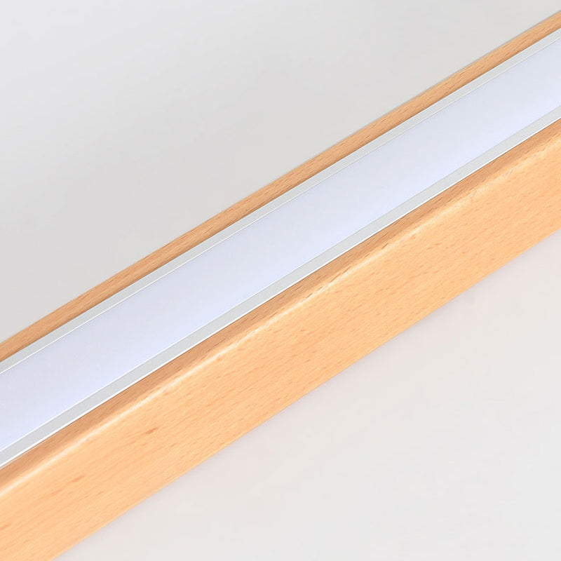 Arisha Modern Linear LED Deckenleuchte Holz Schlaf/Wohnzimmer