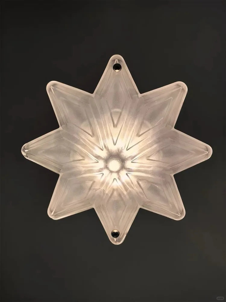 Art Deco Stern Kronleuchter Milchglas, für ein luxuriöses Esszimmer