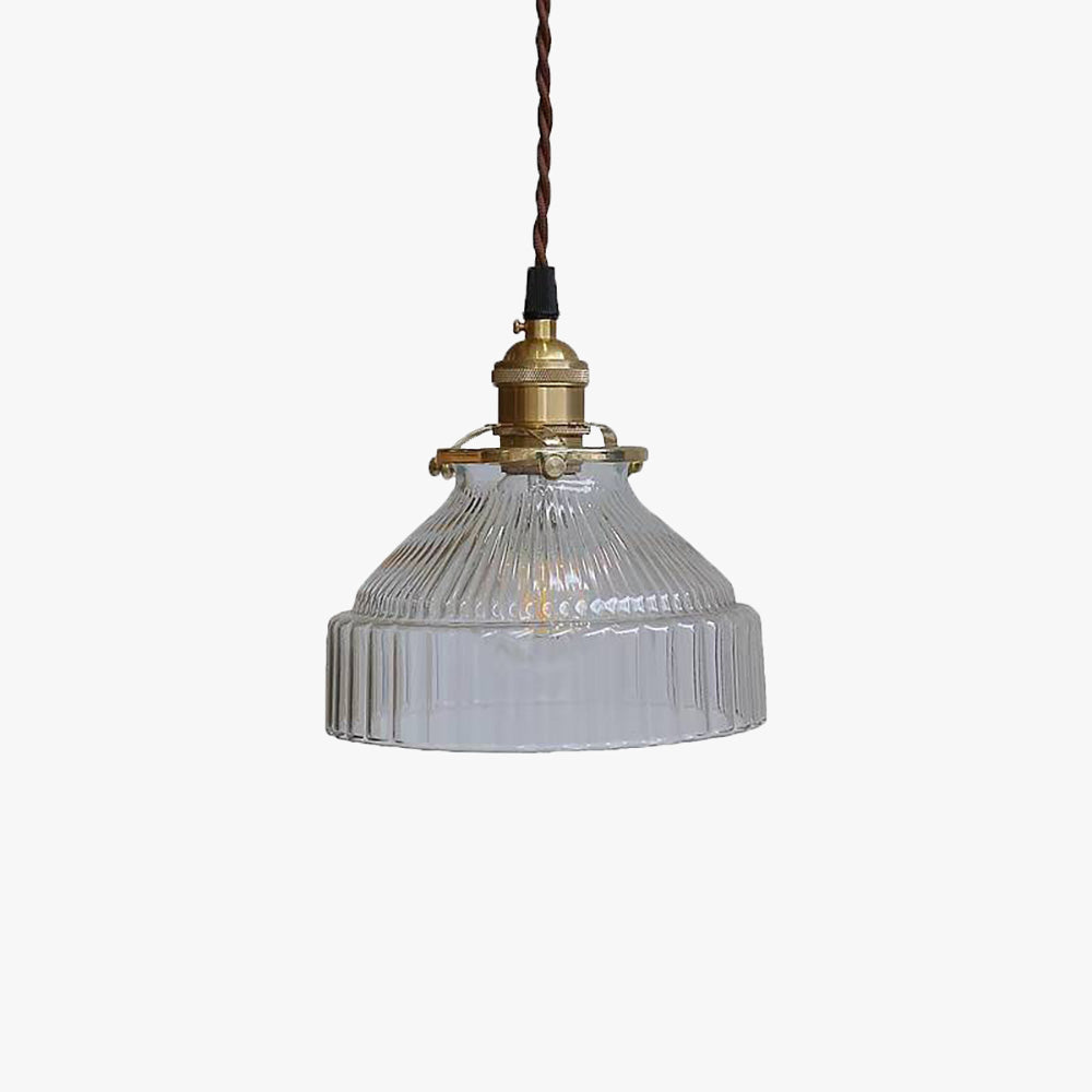Cairns Pendelleuchte Messing & Schwarz, Glas