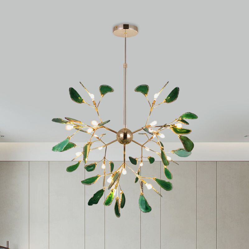 Aria Zeitgenoss Pendelleuchte Zweigform Schlafzimmer/Esszimmer Blau Metall