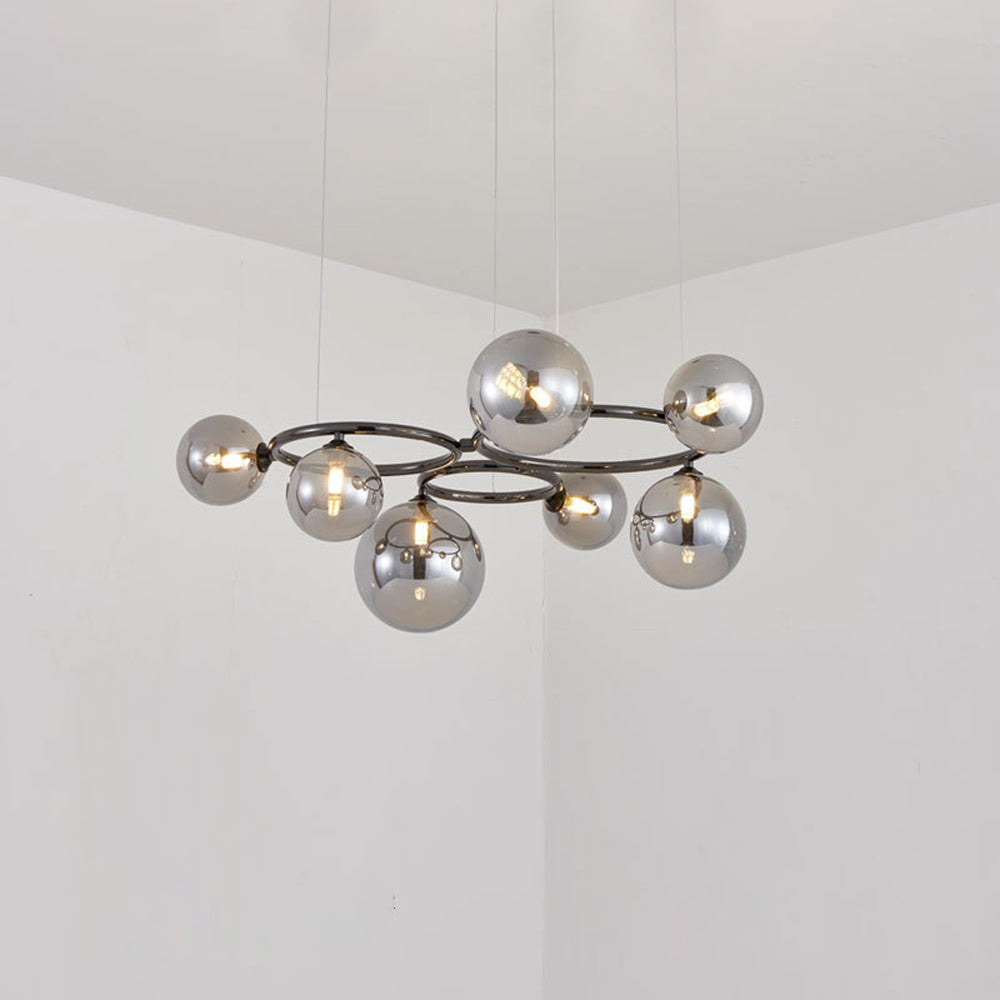 Valentina Pendelleuchte 4 Farbe, Metall & Glas, 5/7/9 Kopf