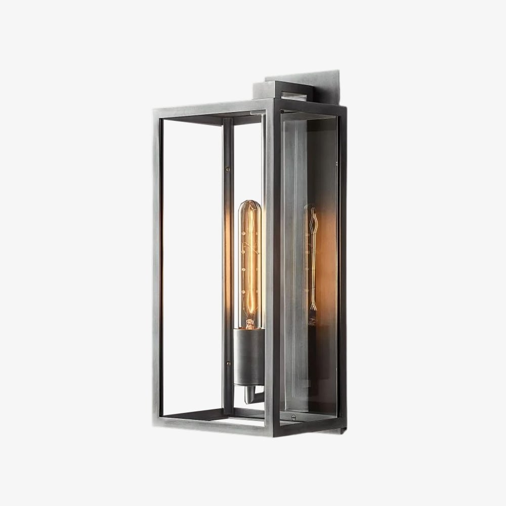 Klassische Beckman Vintage Wandleuchte - Lineares Design aus Stahl und Glas