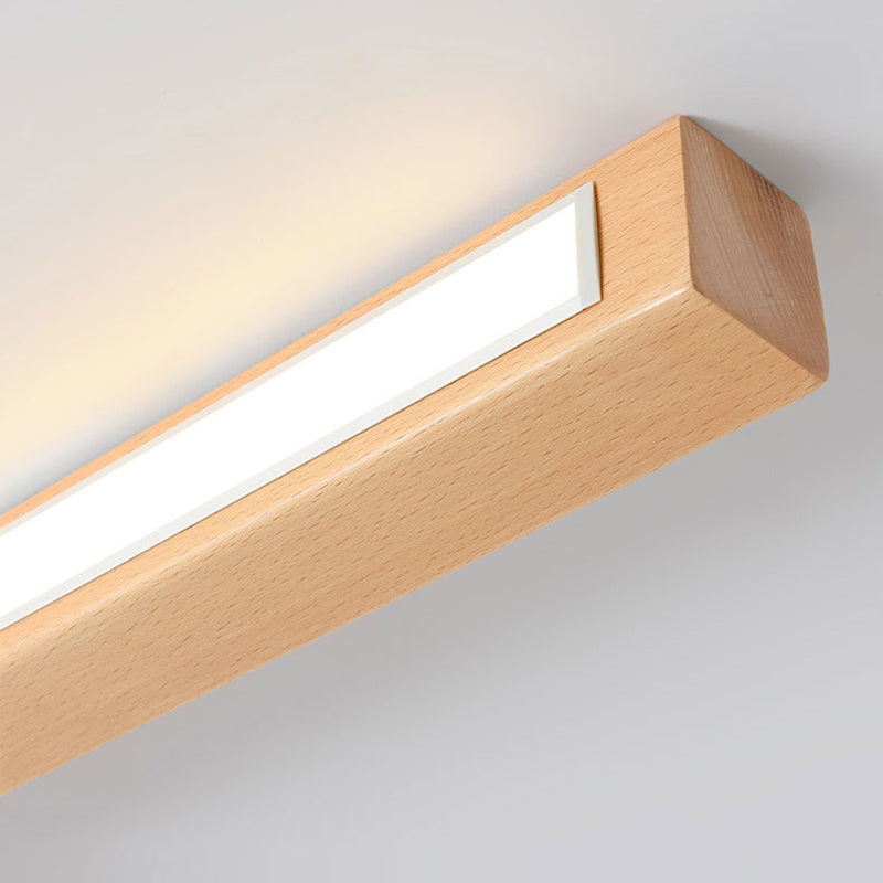 Arisha Modern Linear LED Deckenleuchte Holz Schlaf/Wohnzimmer