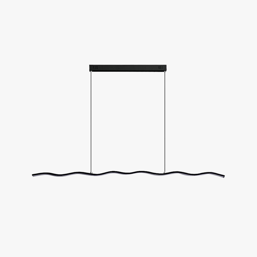 Arisha Modern LED Pendelleuchte Dimmbar Welle Linear Esszimmer Schwarz/Weiß Metall