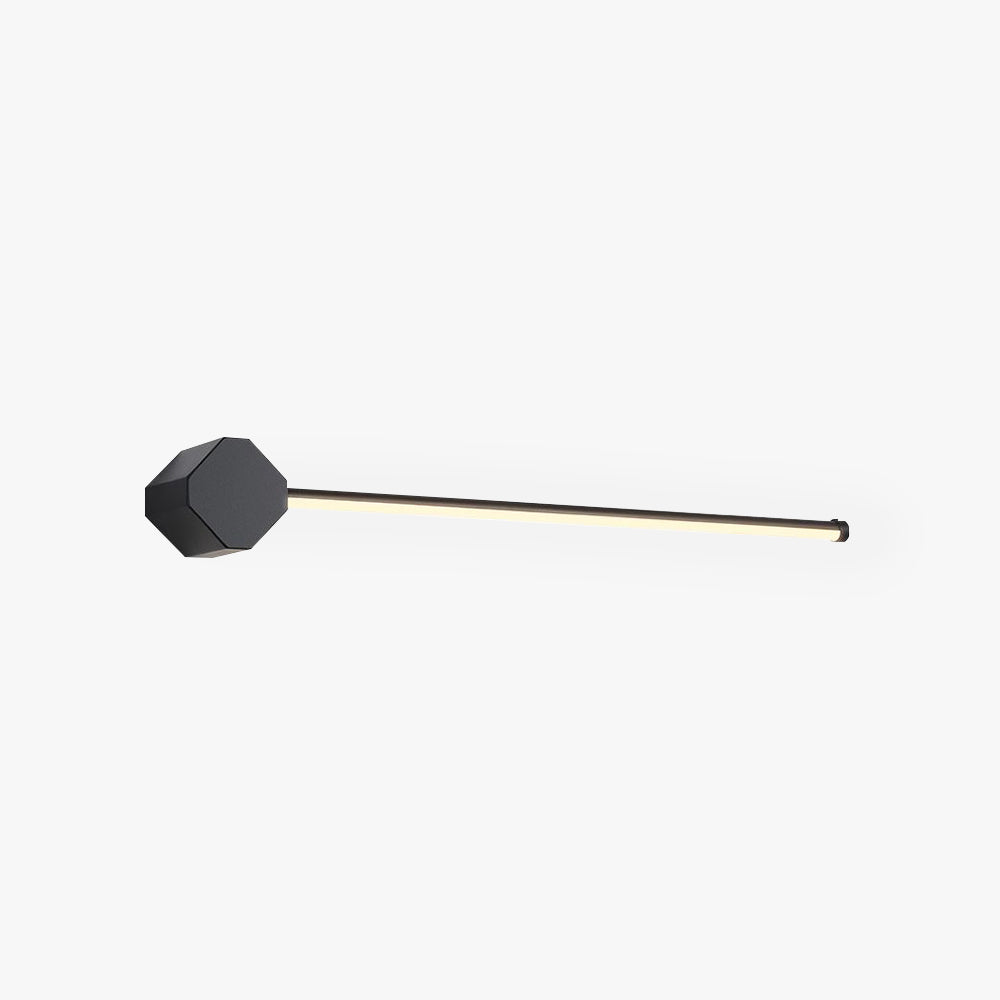 Arisha Minimalistische Quadratische Lineare Metall/Acryl Wandleuchte, Schwarz/Weiß-Letslighting