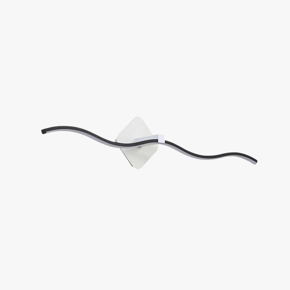 Arisha Minimalistische Lineare Metall-Wandleuchte, Schwarz/Weiß