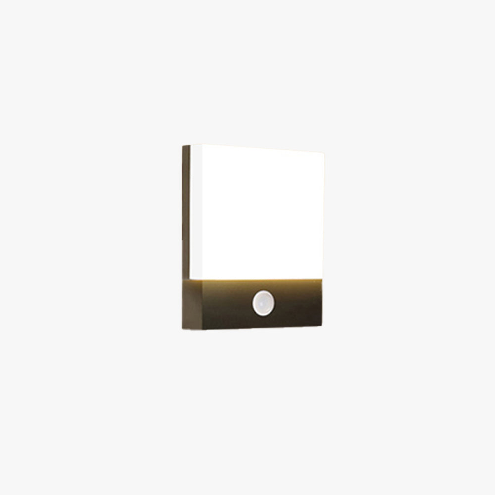 Ray Modern LED Außenwandleuchte Schwarz/Weiß Sensor Garten/Terrasse/Balkon Metall&Acryl