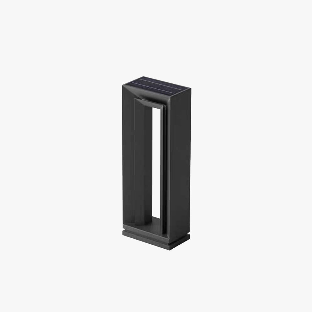 Ray Modern Rechteckig Solar LED Außenleuchte Schwarz Garten/Terrasse Metall Acryl 25cm*62cm