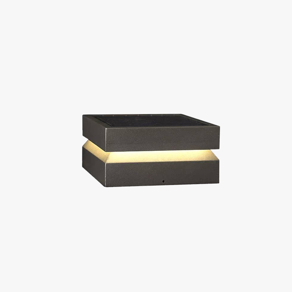 Ray Modern LED Außensokelleuchte Schwarz Garten/Balkon Solar