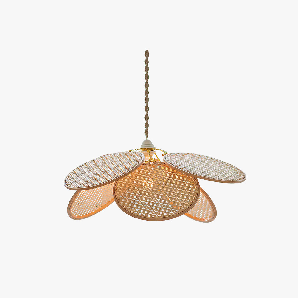 Ritta Pendelleuchte, Rattan & Weidengeflecht, S/L