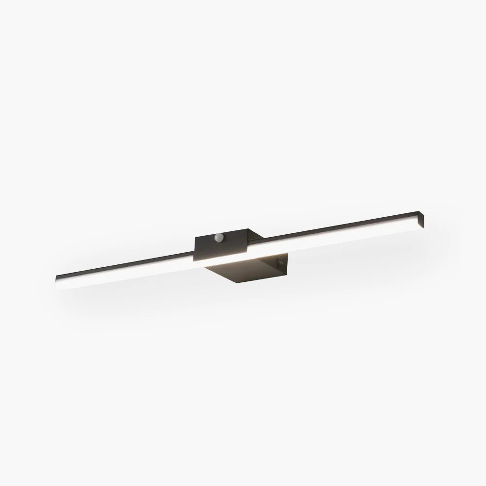 Arisha Minimalistische lineare Metall-Wandleuchte, Schwarz/Weiß, Badezimmer-Letslighting