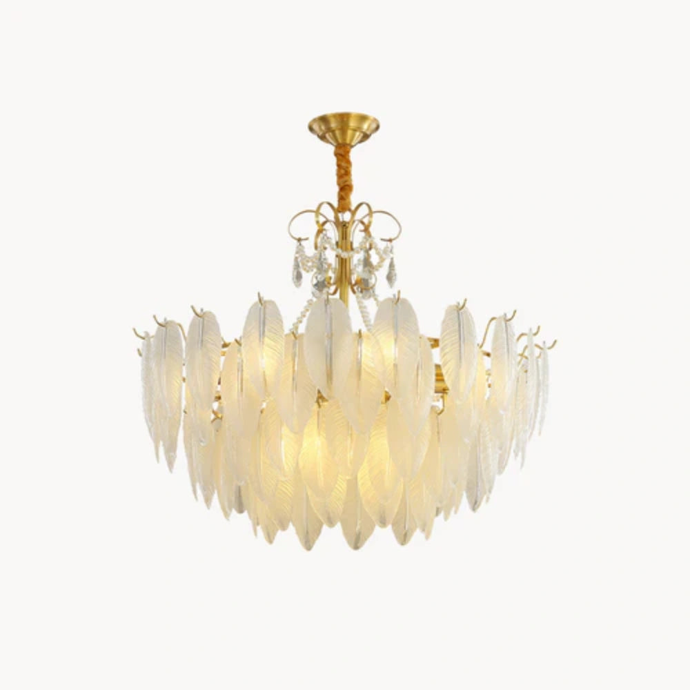 Kristy Modern LED Kronleuchter Weiß Glas/Metall Ess/Schlafzimmer-Letslighting
